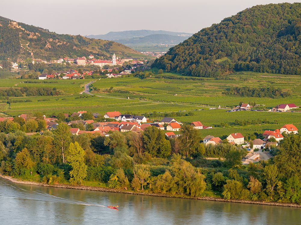 Historic town Durnstein located in wine-growing area-UNESCO World Heritage Site-Lower Austria art print by Martin Zwick for $57.95 CAD