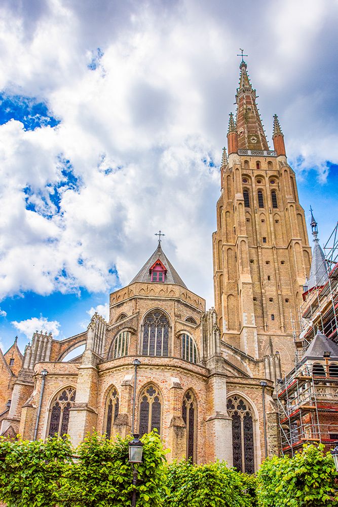 Church of Our Lady, Bruges, Belgium. 13th Century churchs. art print by Murray McCallum for $57.95 CAD