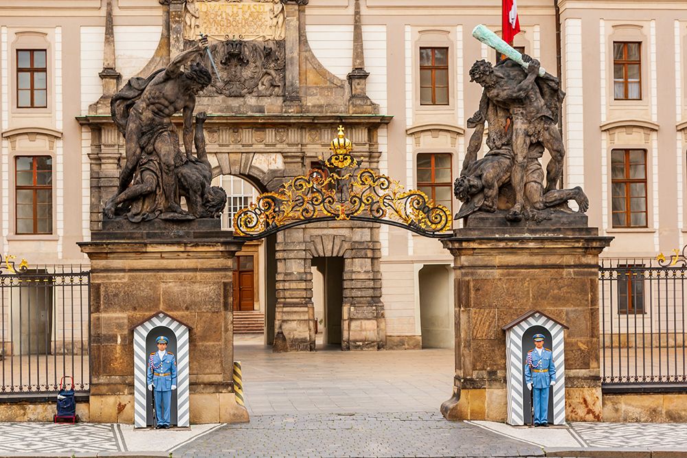 Prague-Czech Republic-The Matthias Gate at Prague Castle-with guards art print by Tom Haseltine for $57.95 CAD