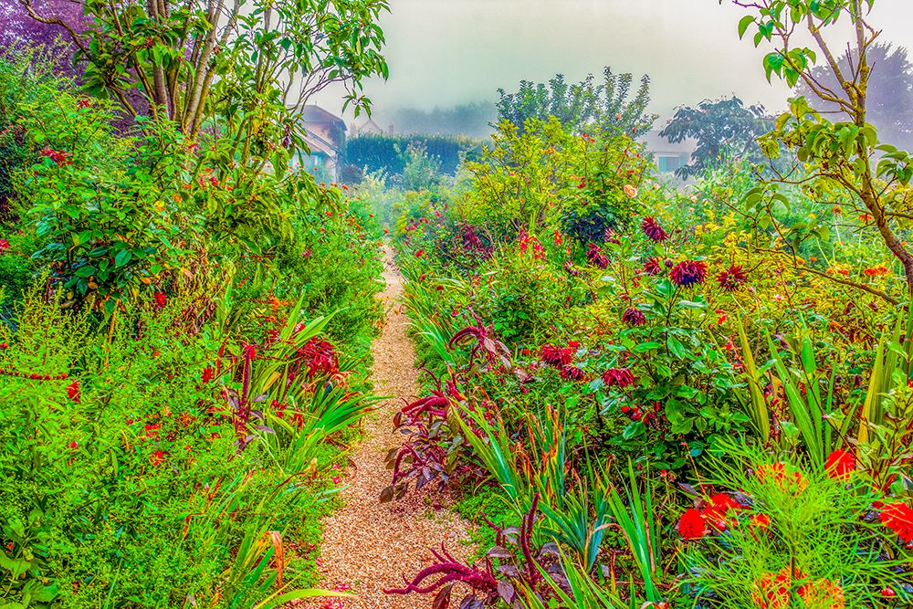 Giverny, France. Claude Monets house and flower gardens in the village of Giverny. art print by Murray McCallum for $57.95 CAD