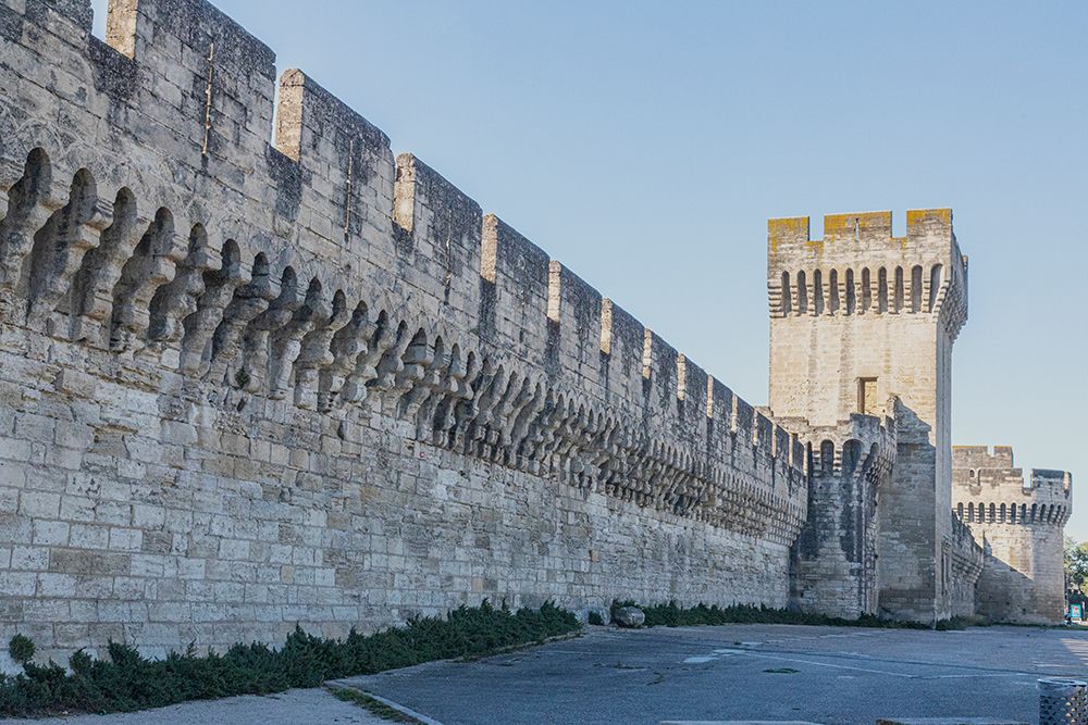 Walls built to protect the Popes Palace in the city of Avignon in Provence-France art print by Mallorie Ostrowitz for $57.95 CAD