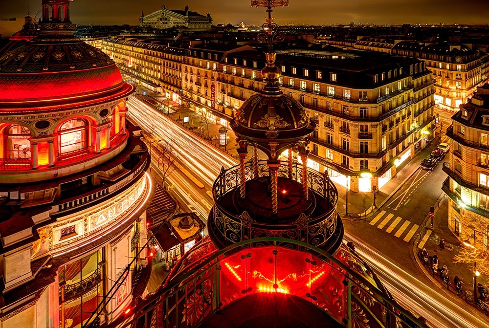 Night time Paris skyline from balcony art print by Steve Mohlenkamp for $57.95 CAD