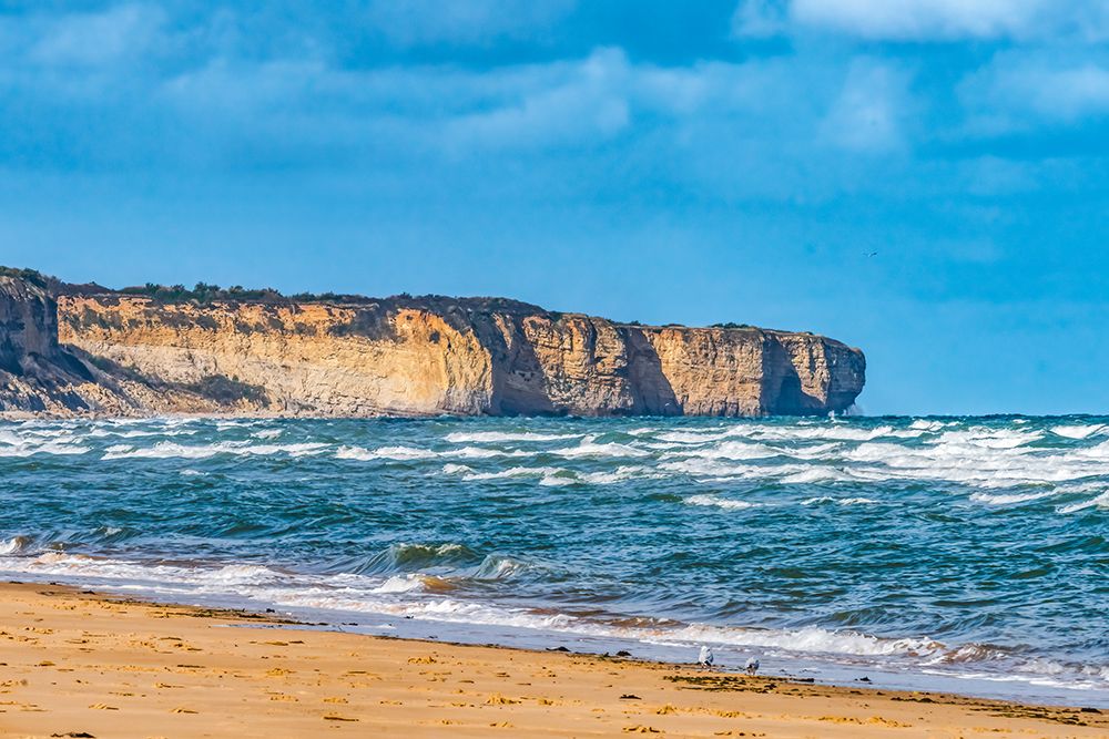 High cliffs- Omaha Beach- Normandy- France. art print by William Perry for $57.95 CAD