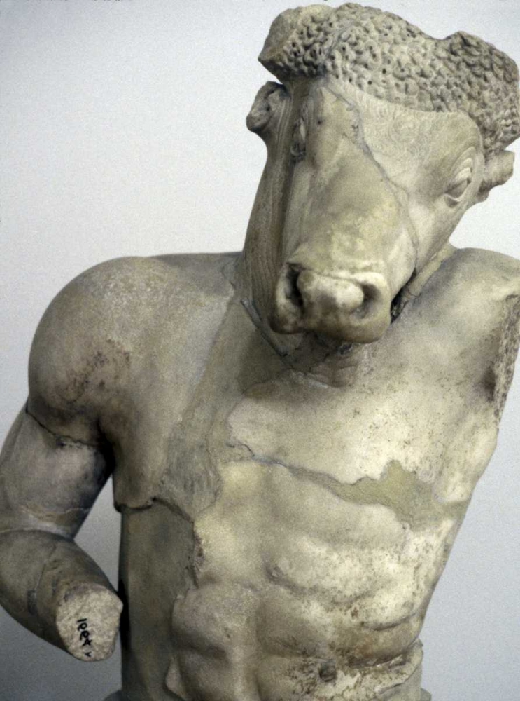 Greece, Athens Marble statue of a Minotaur art print by Nancy Noble Gardner for $57.95 CAD