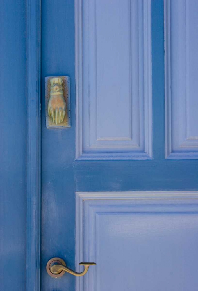 Greece, Santorini Blue door with knocker art print by Bill Young for $57.95 CAD