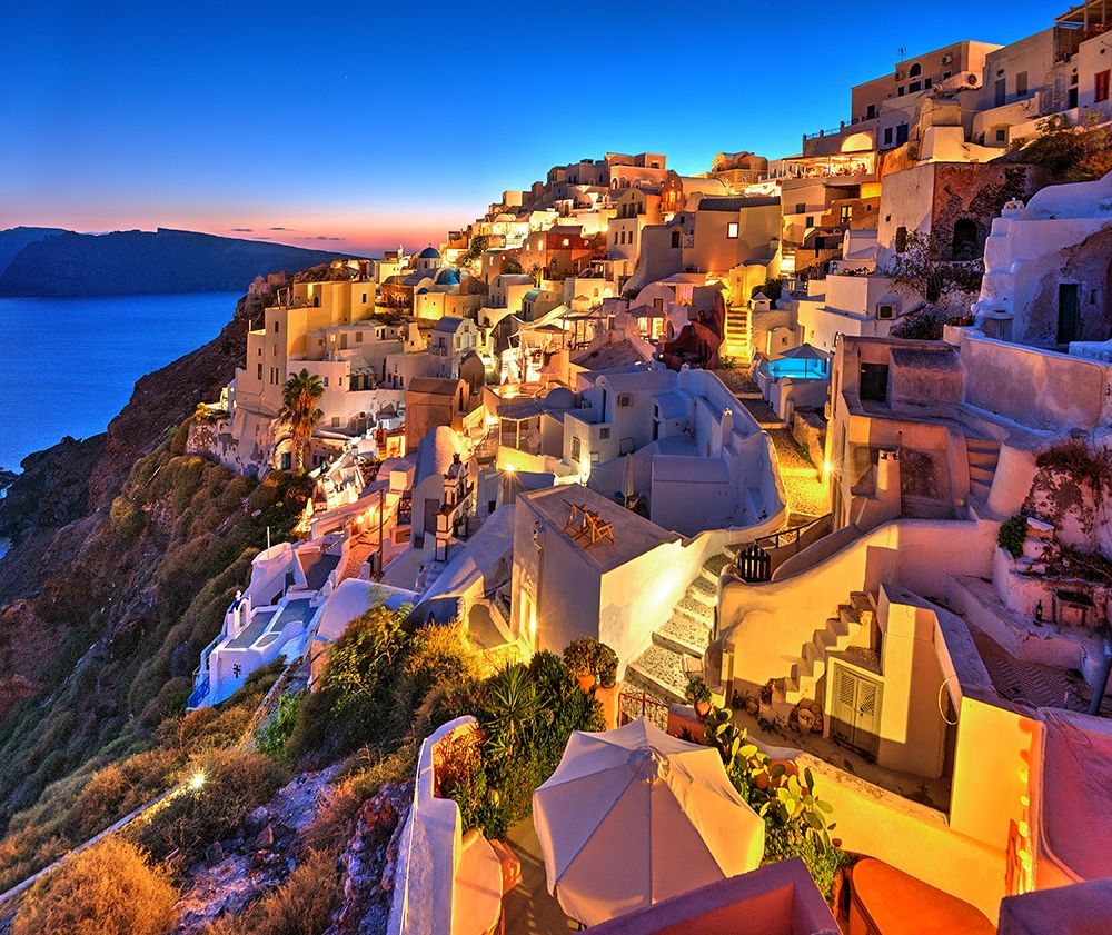 Santorini-Greece on the Mediterranean Sea art print by Steve Mohlenkamp for $57.95 CAD