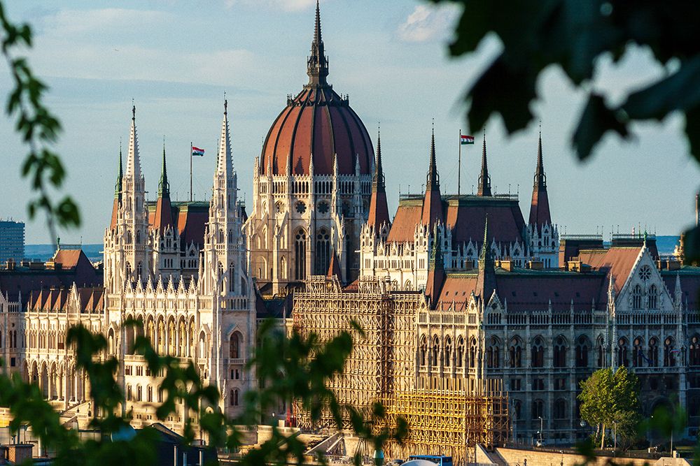 Hungarys Parliament-built between 1884-1902 is the countrys largest building-It has 691 rooms and s art print by Tom Haseltine for $57.95 CAD