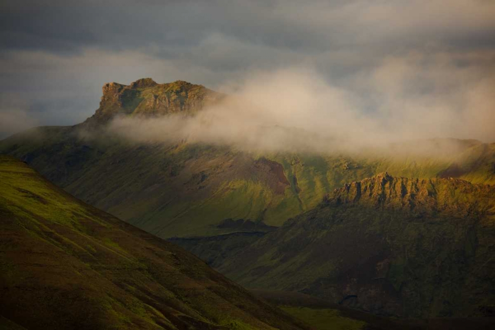 Iceland Low cloudsover mountain ridges at sunset art print by Don Grall for $57.95 CAD