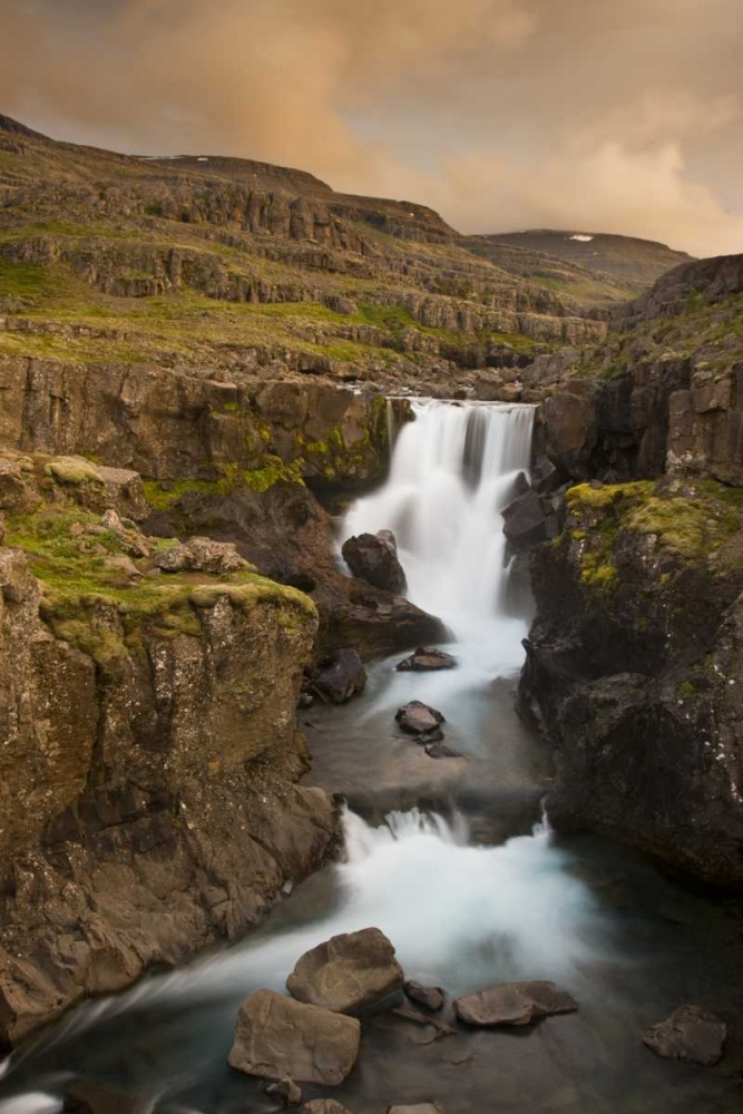 Iceland Waterfall in Berufjordur Fjord art print by Don Grall for $57.95 CAD