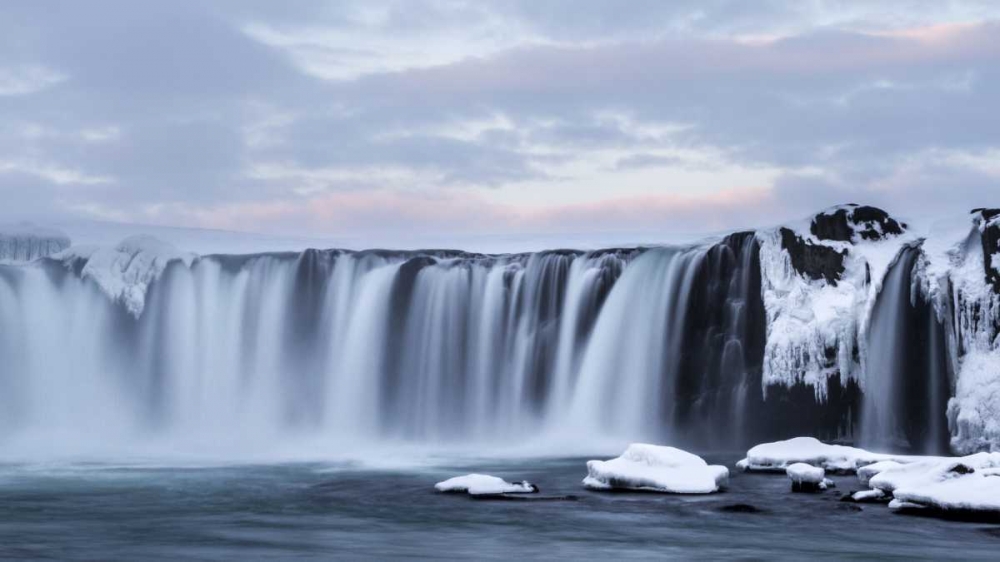 Iceland, Godafoss View of waterfall art print by Bill Young for $57.95 CAD