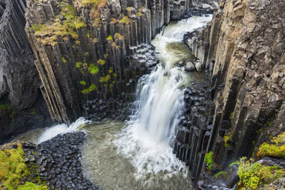 Iceland, Waterfall and basalt columns art print by Dennis Kirkland for $57.95 CAD