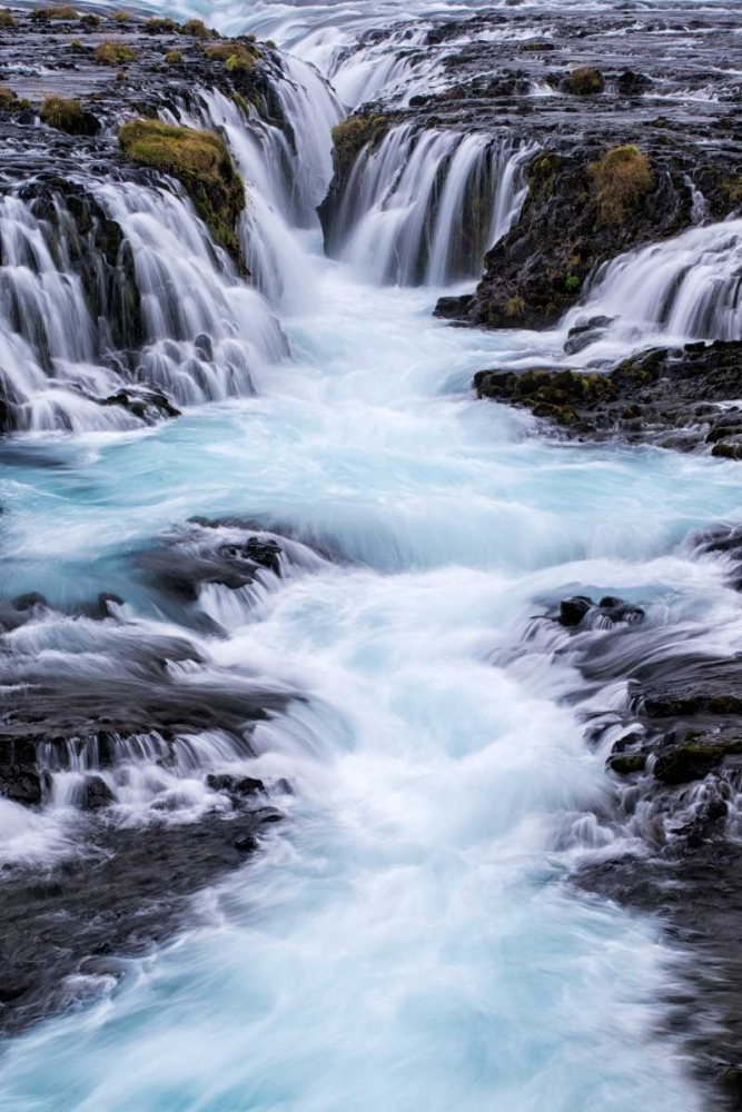 Iceland, Bruarfoss Waterfalls flow into river art print by Dennis Kirkland for $57.95 CAD