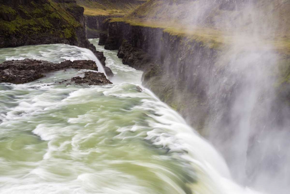 Iceland, Misty Gulfoss Waterfall and river art print by Dennis Kirkland for $57.95 CAD