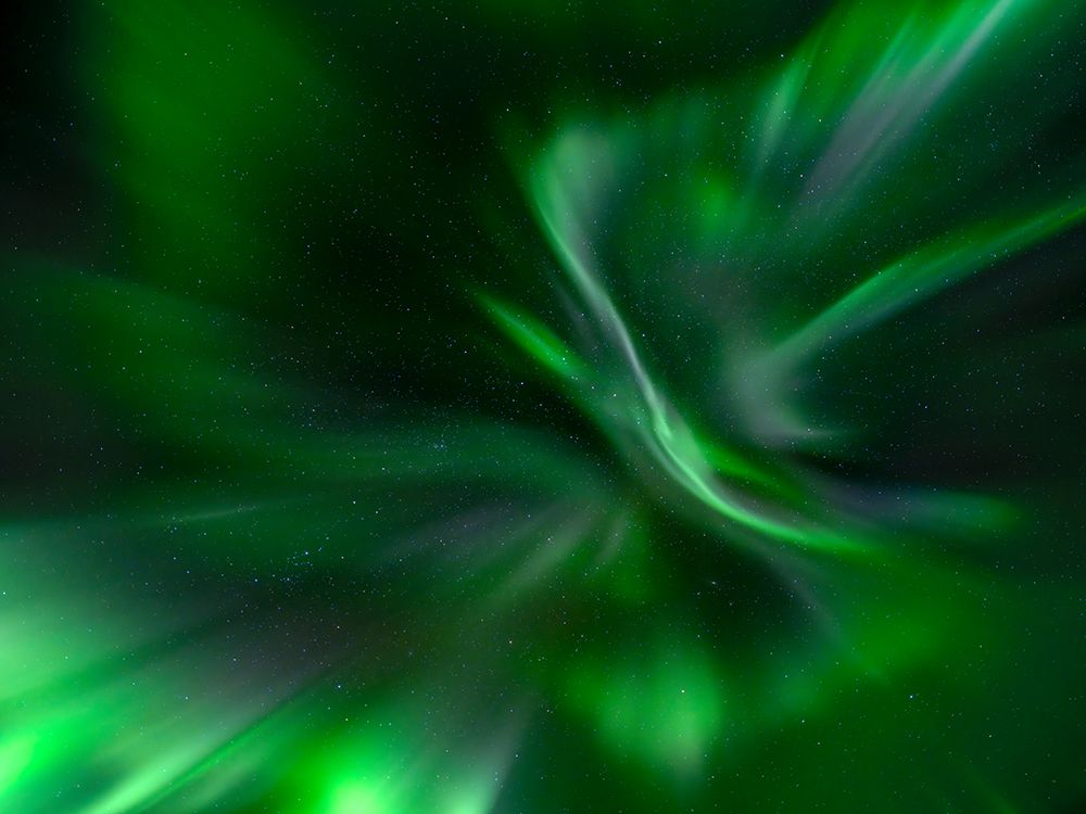 Iceland. Northern Lights over Isafjordur, the capital of the Westfjords during autumn. art print by Martin Zwick for $57.95 CAD