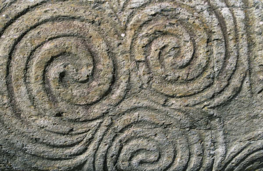 Ireland, Newgrange The elaborately carved stone art print by Dennis Flaherty for $57.95 CAD