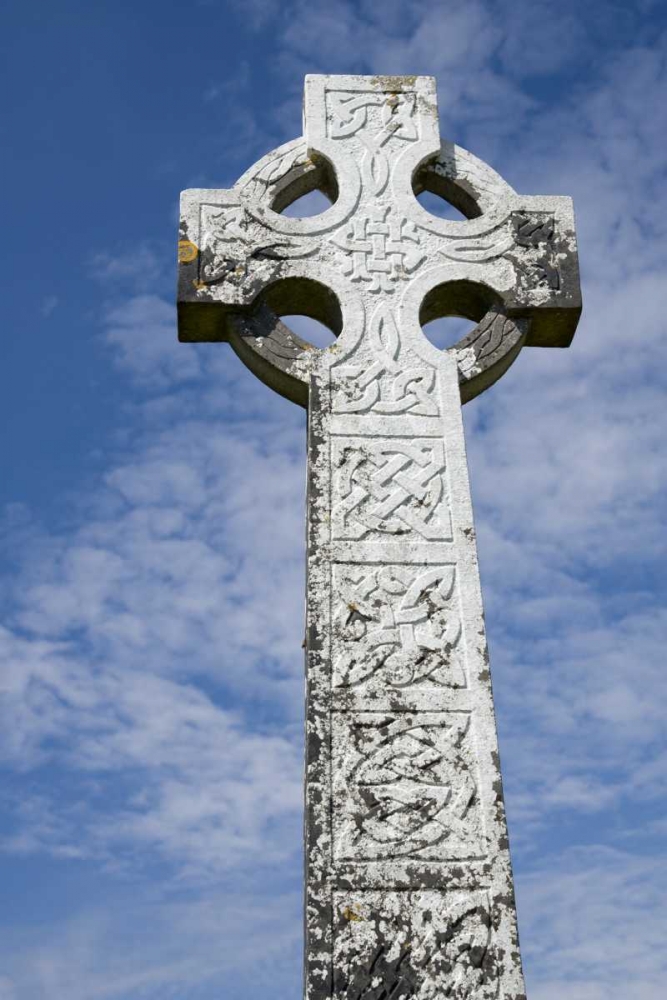 Ireland, Mayo, Turlough White Celtic cross art print by Wendy Kaveney for $57.95 CAD