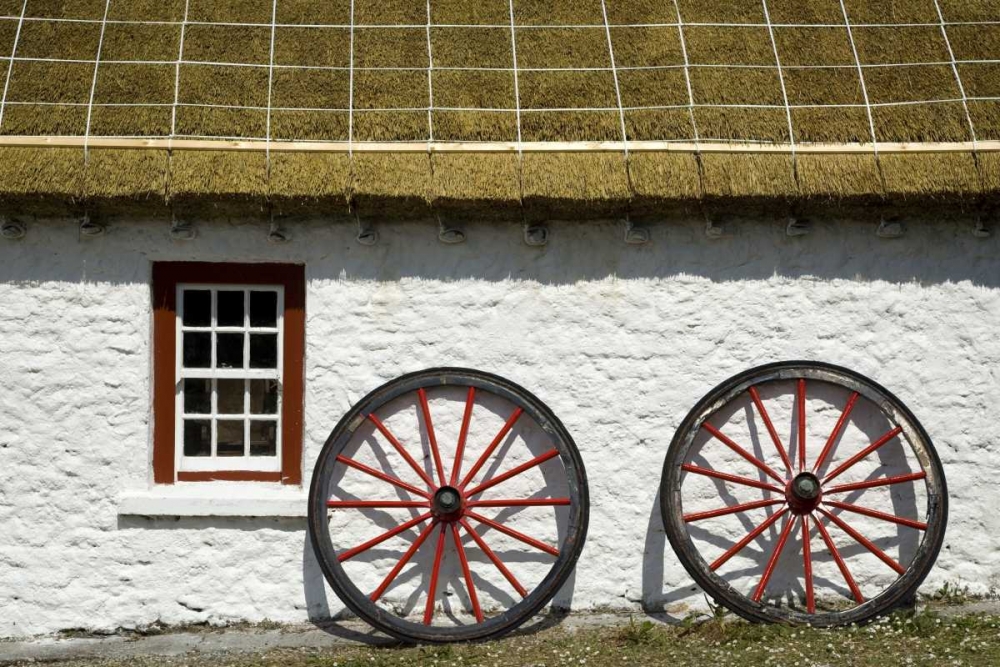 Ireland, Gleann Cholm Chille Tatch-roof cottage art print by Wendy Kaveney for $57.95 CAD