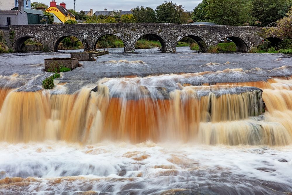 Ennistymon Falls on the Cullenagh River in Ennistymon-Ireland art print by Chuck Haney for $57.95 CAD