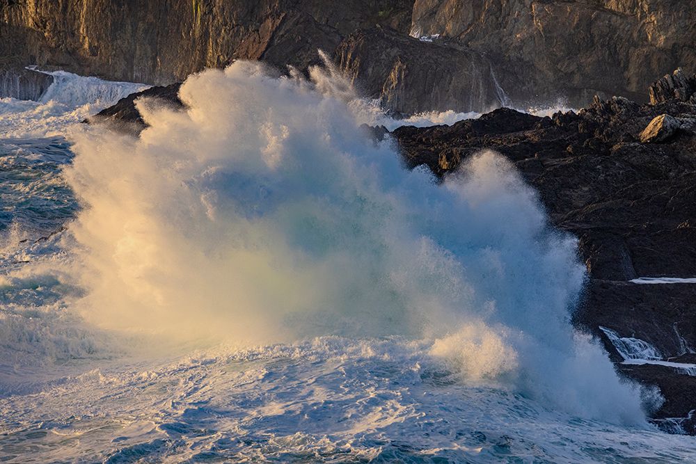 Waves crashing into the rocky shoreline near Dingle-Ireland art print by Chuck Haney for $57.95 CAD