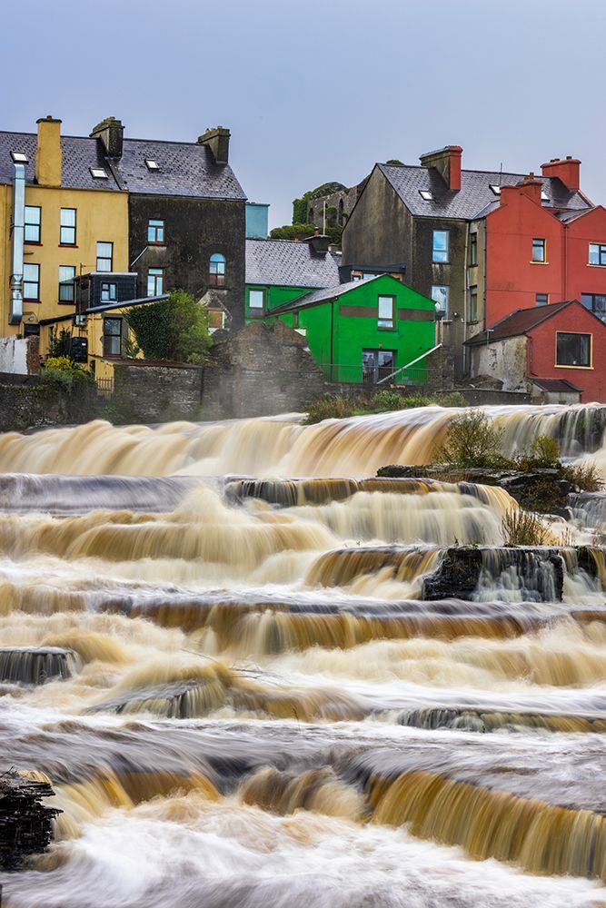 Ennistymon Falls on the Cullenagh River in Ennistymon-Ireland art print by Chuck Haney for $57.95 CAD