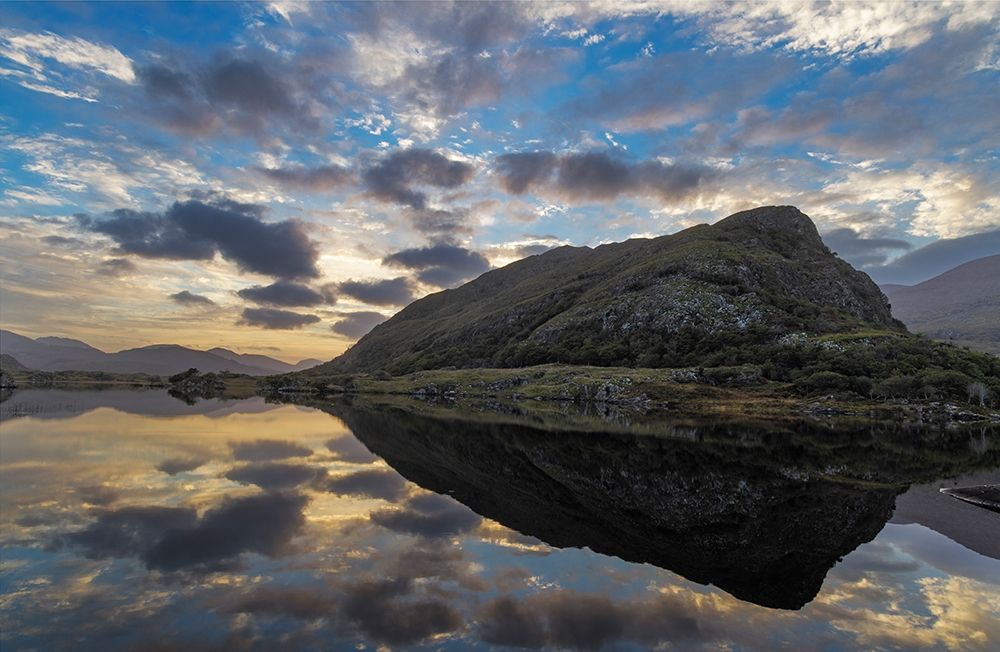 Sunset clouds reflect in Upper Lake Killarney in Killarney National Park-Ireland art print by Chuck Haney for $57.95 CAD