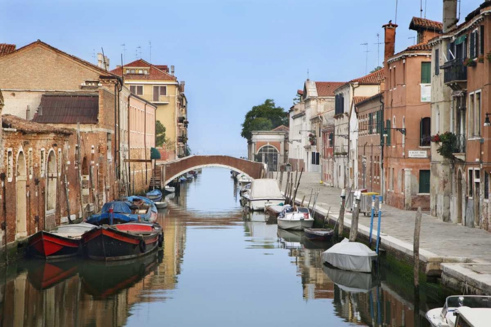 Italy, Venice Boats and homes along city canals art print by Dennis Flaherty for $57.95 CAD