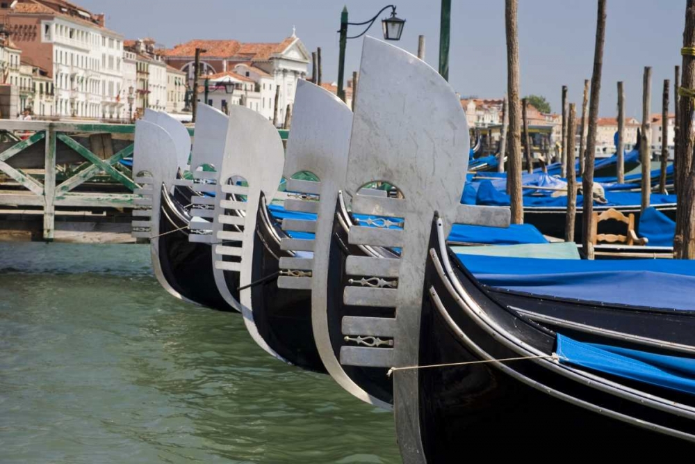 Italy, Venice Prows of a row of gondolas art print by Wendy Kaveney for $57.95 CAD