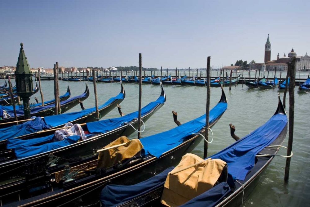 Italy, Venice A row of gondolas docked art print by Wendy Kaveney for $57.95 CAD