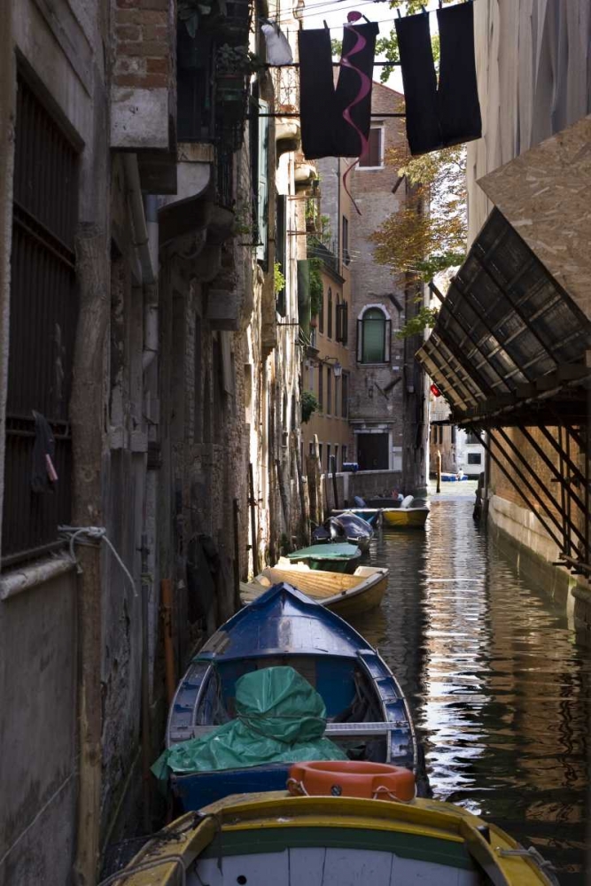 Italy, Venice Boats in canal art print by Wendy Kaveney for $57.95 CAD