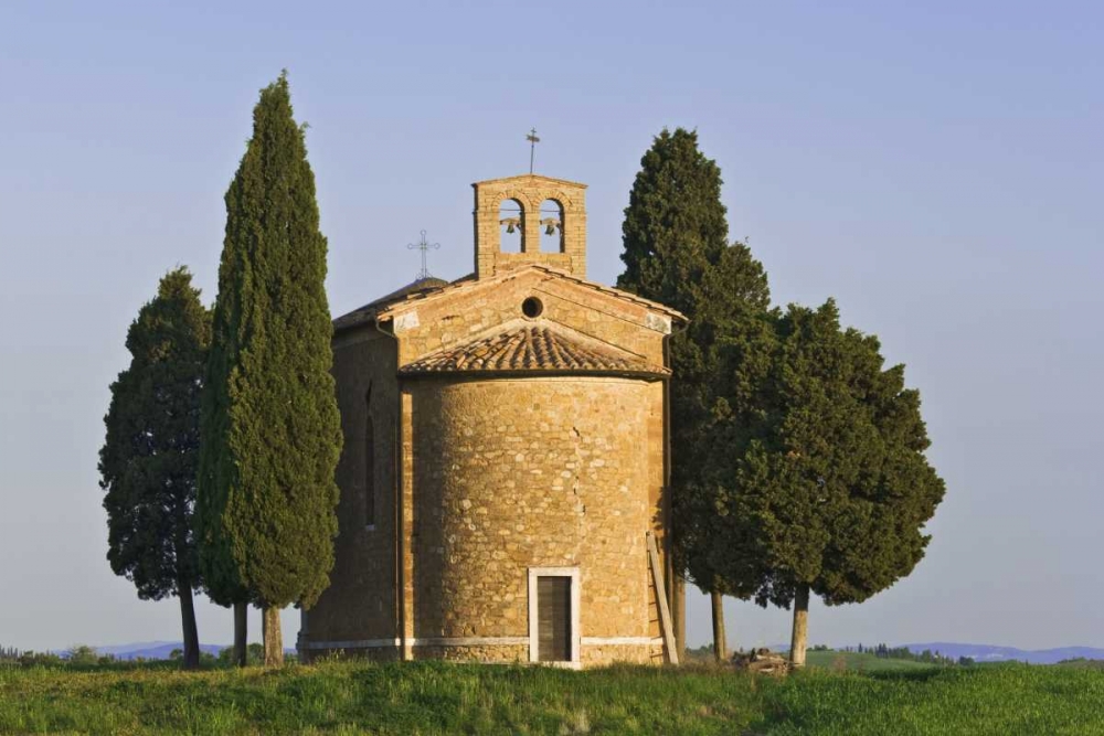 Italy, Tuscany Chapel of Vitaleta art print by Dennis Flaherty for $57.95 CAD