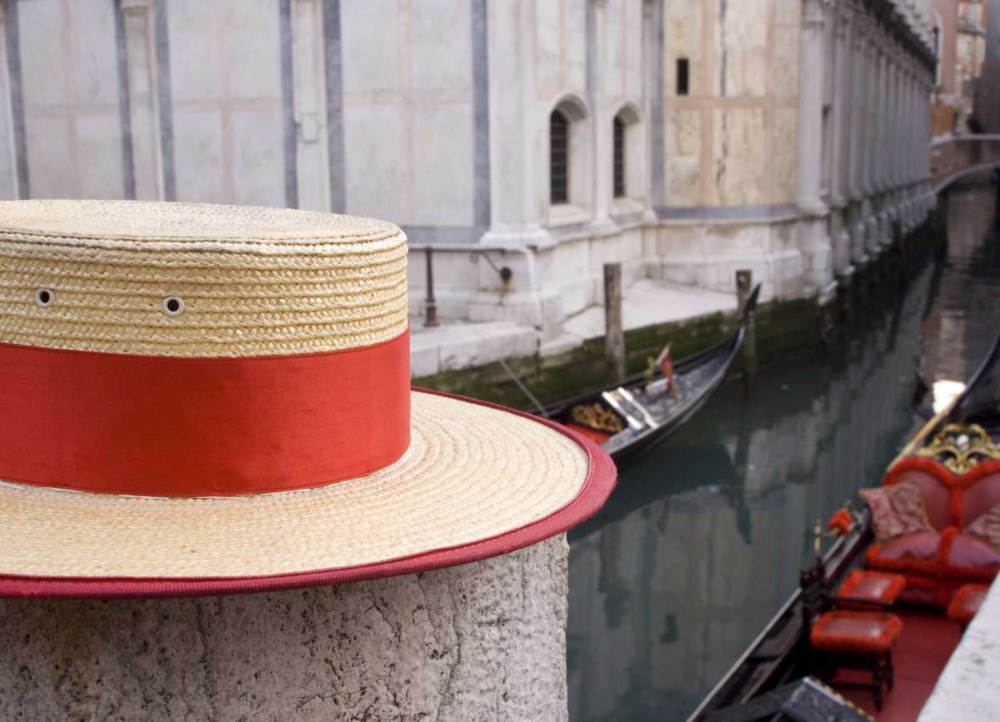 Italy, Venice Detail of a gondoliers hat art print by Wendy Kaveney for $57.95 CAD