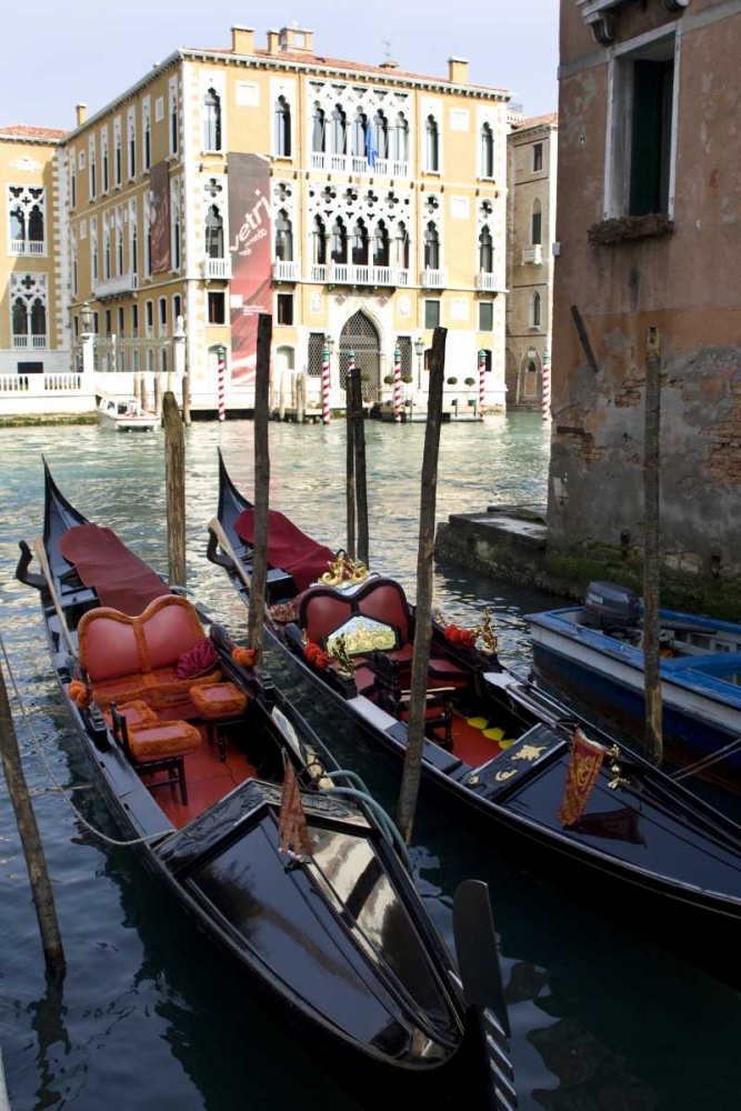 Italy, Venice Two parked gondolas in Grand Canal art print by Wendy Kaveney for $57.95 CAD