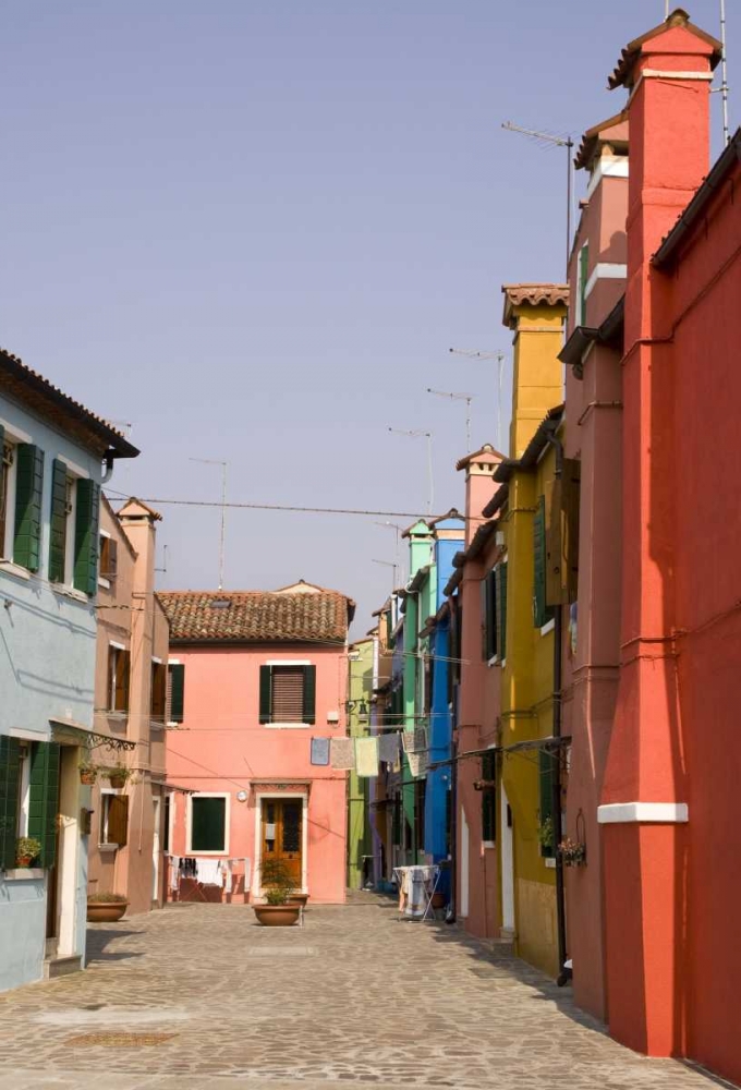 Italy, Venice, Burano A typical street scene art print by Wendy Kaveney for $57.95 CAD