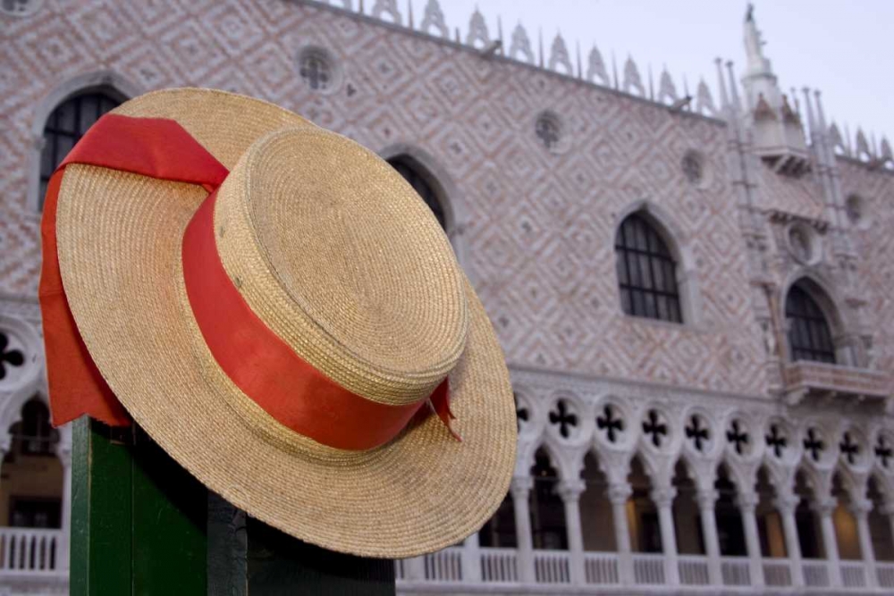 Italy, Venice Gondoliers hat and Doges Palace art print by Wendy Kaveney for $57.95 CAD
