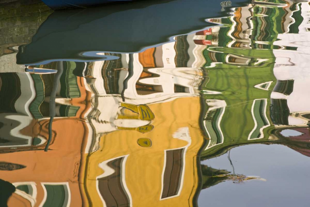 Italy, Burano Houses reflecting on canal art print by Wendy Kaveney for $57.95 CAD
