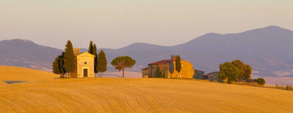 Italy, Tuscany Little chapel at sunset art print by Gilles Delisle for $57.95 CAD