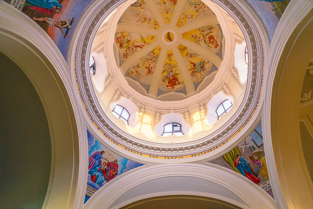 Europe-Italy-Procida-Interior dome of Santuario S-Maria delle Grazie Incornata church art print by Jaynes Gallery for $57.95 CAD