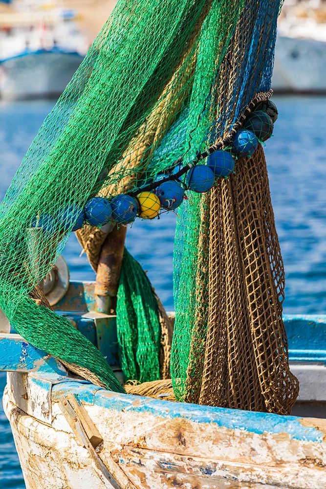 Palermo Province-Santa Flavia Net on a small fishing boat in the harbor of the fishing village art print by Emily Wilson for $57.95 CAD