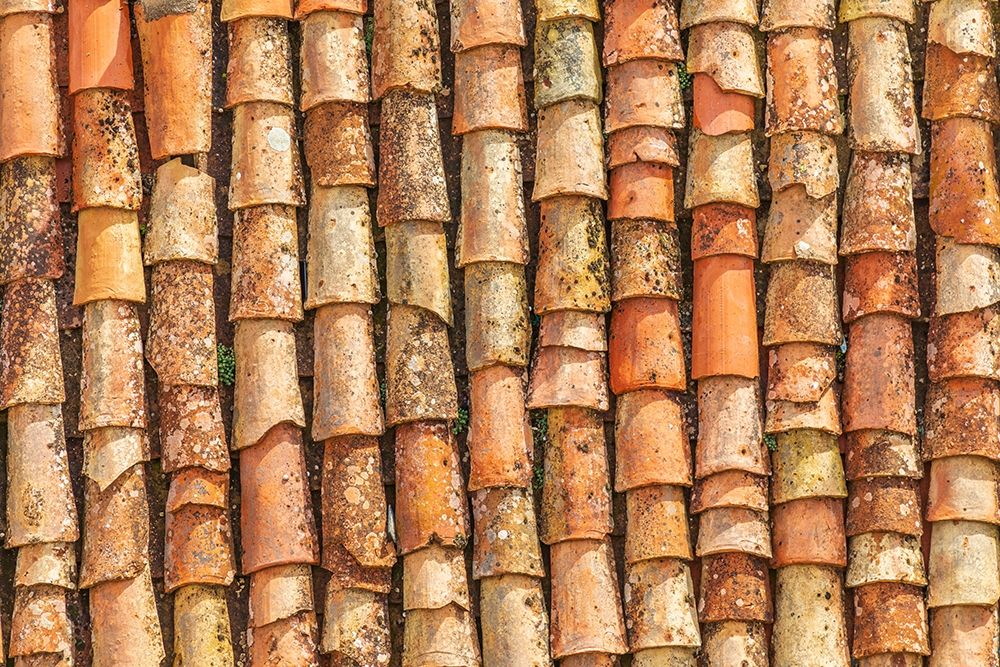 Palermo Province-Gangi Terracotta roof tiles in the town of Gangi in the mountains of Sicily art print by Emily Wilson for $57.95 CAD