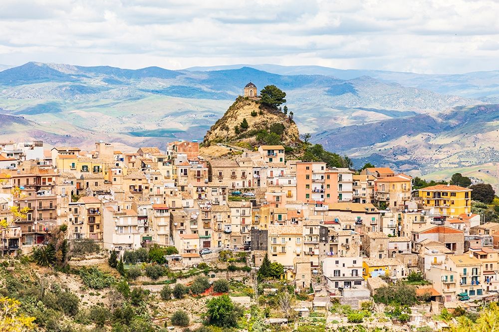 Enna Province-Centuripe The ancient town of Centuripe in eastern Sicily  art print by Emily Wilson for $57.95 CAD