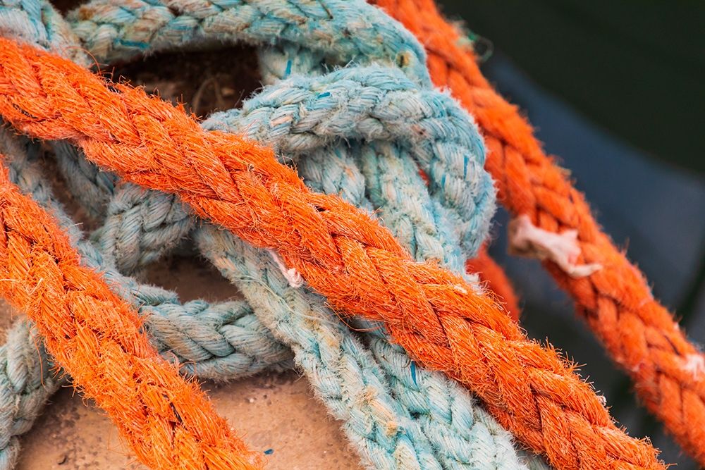 Agrigento Province-Sciacca Ropes on a fishing boat in the harbor of Sciacca art print by Emily Wilson for $57.95 CAD