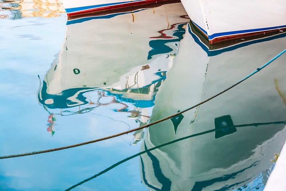 Agrigento Province-Sciacca Reflection of fishing boats in the harbor of Sciacca art print by Emily Wilson for $57.95 CAD