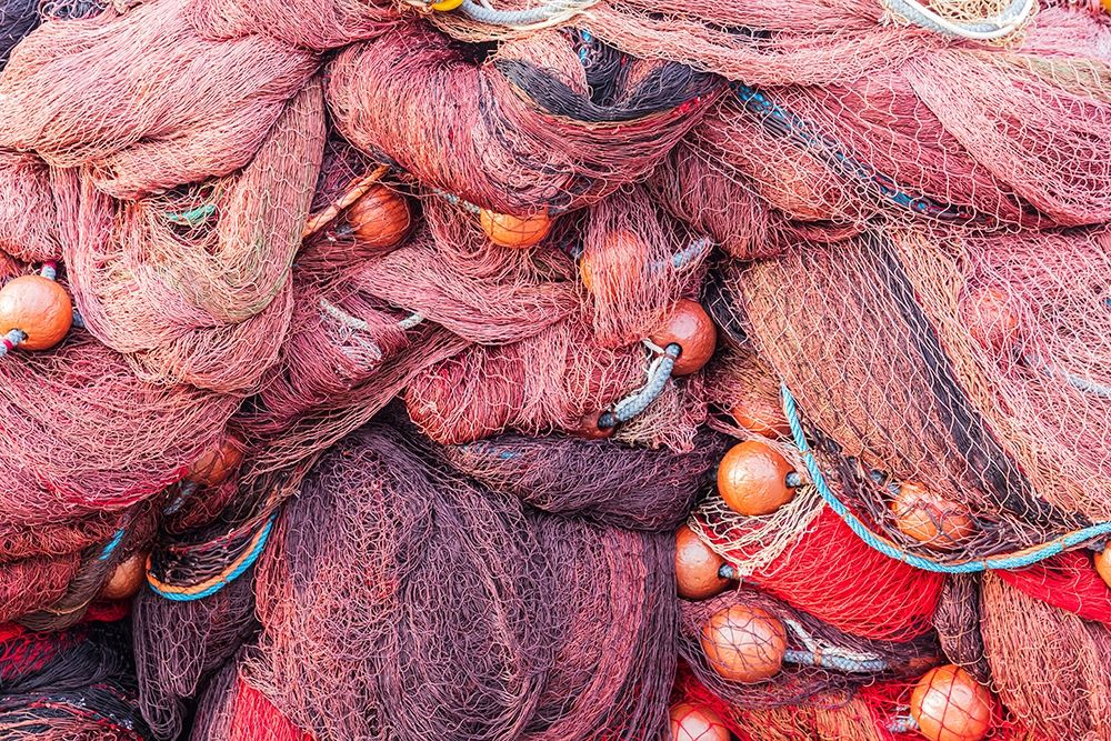 Trapani Province-Trapani Fishing nets and buoys on the docks of the harbor in Trapani art print by Emily Wilson for $57.95 CAD