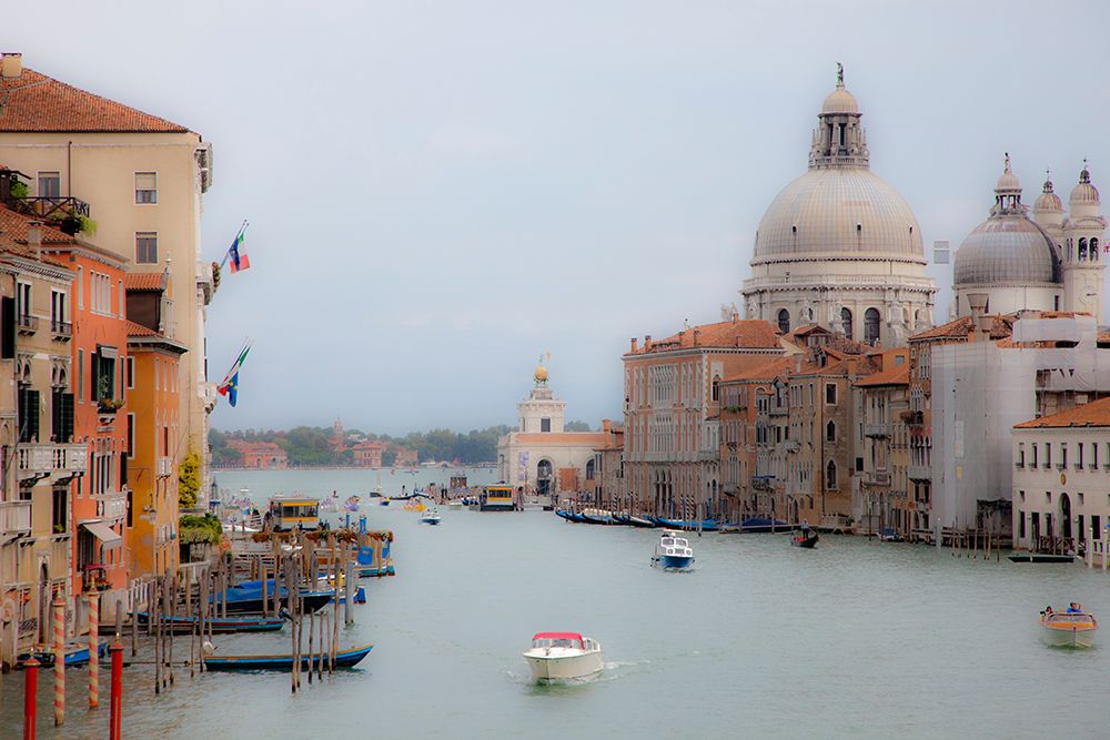 Italy-Venice Buildings along the Grand Canal with Santa Maria della Salute beyond art print by Julie Eggers for $57.95 CAD