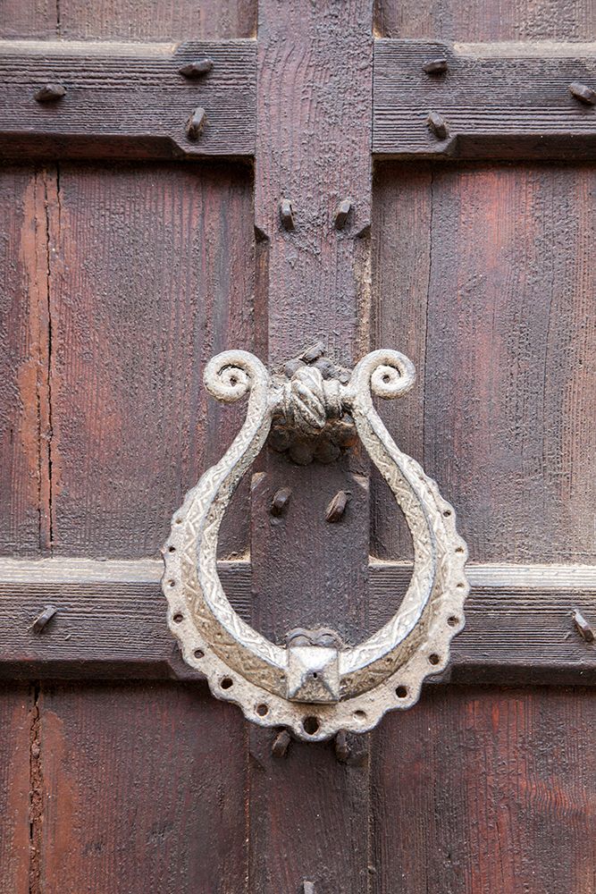 Italy-Venice Door knocker on an old door along the streets of Venice art print by Julie Eggers for $57.95 CAD