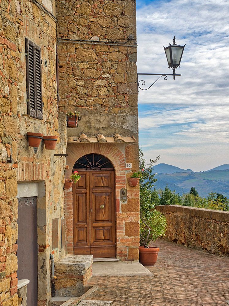 Italy-Tuscany-Pienza Entrance to a home art print by Julie Eggers for $57.95 CAD