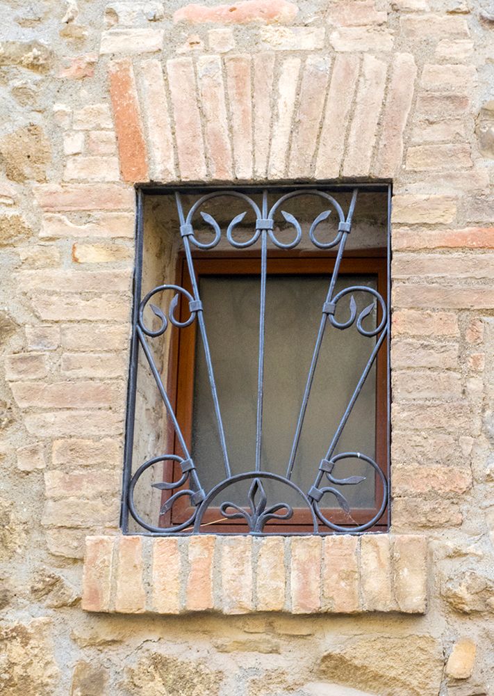 Italy-Tuscany-Province of Siena-Montalcino Iron-barred window art print by Julie Eggers for $57.95 CAD