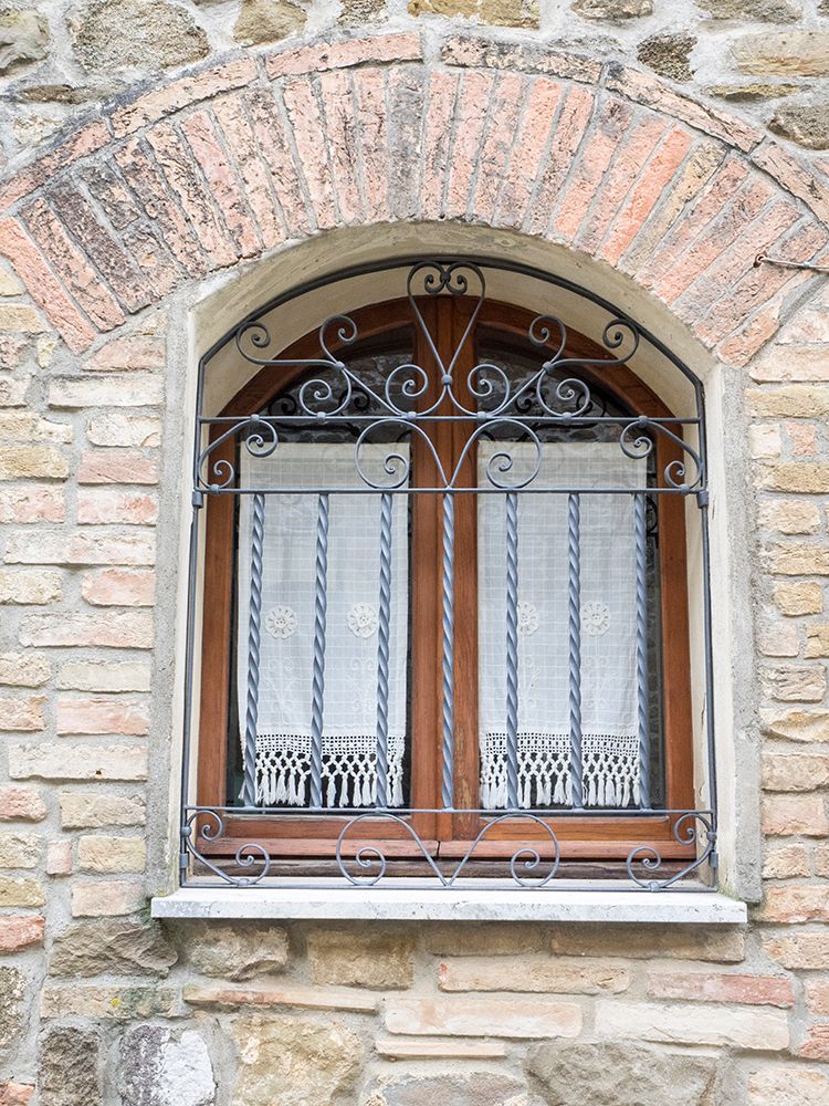 Italy-Tuscany-Province of Siena-Montalcino Iron-barred window art print by Julie Eggers for $57.95 CAD