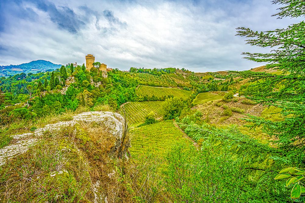 La Torre, Brisighella, Italy. the Tower of La Rocca on the hill overlooking the 14th century town. art print by Murray McCallum for $57.95 CAD