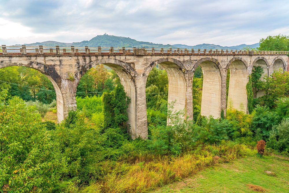 Roman Aqueduct, Brisighella, Italy. ancient Roman aqueduct outside town. art print by Murray McCallum for $57.95 CAD